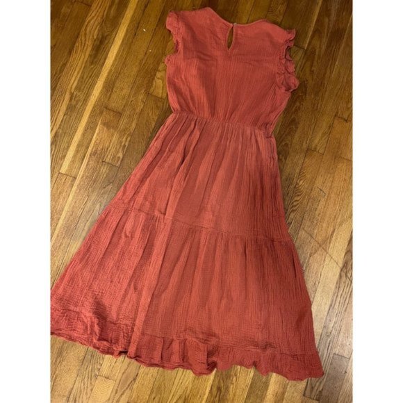 Rust Orange Summer Dress PL - Picture 5 of 8